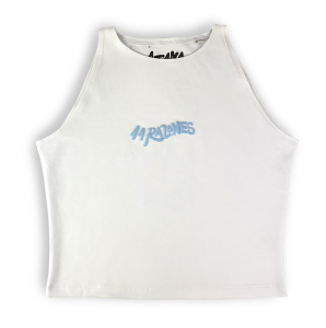 Camiseta crop top 11 Razones blanca